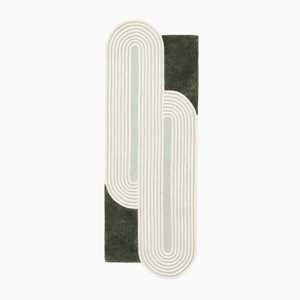 Modern Abstract Irregular Hand <b>Tufted</b> Wool Carpet High Pile 12mm Non-Slip Color Green Area <b>Rug</b> for Home & Commercial Use - Product Image 2