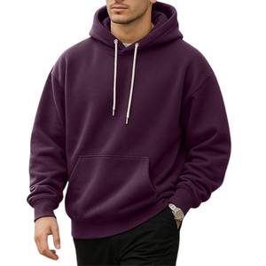 Proveedor de Sudaderas con Capucha Bordadas Lisas para Invierno, Ropa Urbana para Hombre, Tejido Transpirable 100% Algodón, Ropa Casual Resistente, Venta al Por Mayor OEM - Product Image 2