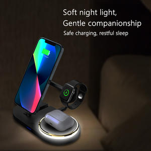 Station de charge magnétique <span class=keywords><strong>sans</strong></span> <span class=keywords><strong>fil</strong></span> 3 en 1, support de charge rapide <span class=keywords><strong>sans</strong></span> <span class=keywords><strong>fil</strong></span> 15w pour <span class=keywords><strong>Iphone</strong></span> Airpods <span class=keywords><strong>Apple</strong></span> Watch - Product Image 4