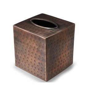 Boîte à mouchoirs en métal couleur bronze, design unique, pour la maison, le bureau, le salon, distributeur de papier pour le bureau, organisateur - Product Image 4