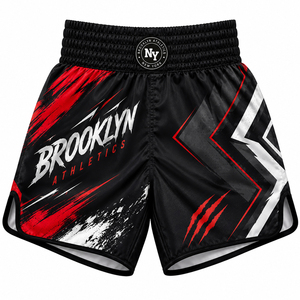Shorts de combat MMA pour hommes RISE, 100% polyester, respirant, séchage rapide, léger, 180g - Product Image 1