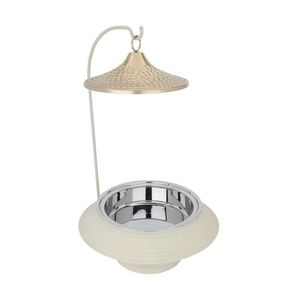 Modern White Tabletop Food <b>Warmer</b> with Dome Lid Laser Cut Moon Phase Design Stainless Steel Chafing Dish for Catering <b>Buffet</b> - Product Image 6