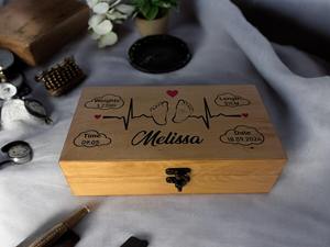 Boîte en bois de pin gravée au laser sur mesure, boîte en bois naturelle gravée au laser, boîte à bijoux, boîte de rangement, accessoire de loisirs créatifs en gros - Product Image 5