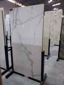 Carreaux de marbre Nero Marquina grand format pour une décoration moderne, carreaux vitrifiés, images réelles, images du produit réel, marque OEM. - Product Image 4