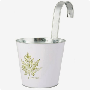 Lot de quatre pots de fleurs en zinc les plus vendus – Décoration de jardin, pots en métal, plateau de ferme, pot de fleurs en zinc - Product Image 3