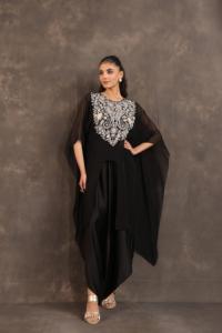 Heavy Embellished Kaftan Set Black - Product Image 3