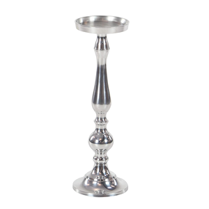 Candelabro de Aluminio de la Mejor Calidad en Tendencia para Decoración del Hogar, Portavelas de Pilar con Acabado Plateado, Hecho a Mano y Personalizado - Product Image 3