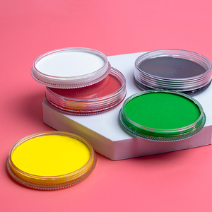 สีเพ้นท์หน้าและผิวกายแบบกลม ฝาใส สีเดียว ปลอดสารพิษ ล้างออกได้ด้วยน้ำ สำหรับงานฮาโลวีนและคอสเพลย์ - Product Image 2