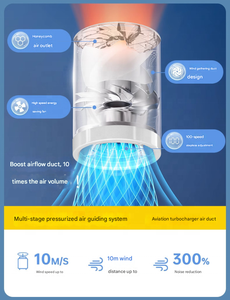 Ventilador de Mano Mini de Alta Velocidad X688 sin Aspas, Recargable por USB, Batería de Larga Duración, Turbo, Portátil, para Exteriores - Product Image 4