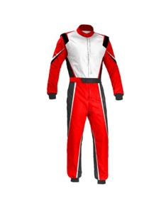 Combinaison de course Edoor Wear personnalisable à deux couches, blanche, rouge et noire, pour karting, design une pièce, avec doublure, pour usage extérieur, vente en gros - Product Image 2