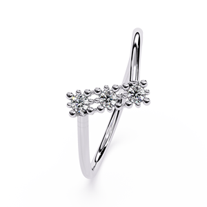 Anillo de Compromiso de Diamantes en Oro Blanco para Mujer, Corte Brillante Redondo, Diamantes Naturales con Certificación GIA, Estilo Clásico - Product Image 1