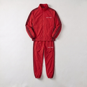 Ensemble de survêtement de sport personnalisé : pantalon de jogging et coupe-vent en nylon, ensemble de survêtement de course tissé - Product Image 1