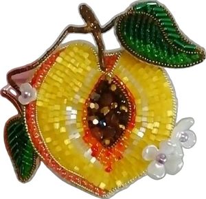 Elegante Broche Bordado a Mano con Cuentas para Amantes de la Moda, Broche Artístico con Bordado Floral y Adornos de Cuentas Finas - Product Image 5