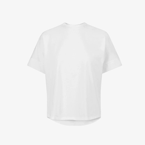 Women's White Polyester Crew Neck T-Shirt Regular Fit Casual Short Sleeve Solid Digital Printing Summer Jersey <b>Top</b> Quick Dry - Product Image 1
