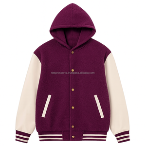 Veste universitaire d'hiver unisexe réversible de qualité supérieure 2025, col montant, double face, surdimensionnée, chaude, légère, style lettreman - Product Image 3