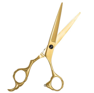 Golden Precision Professional Barber 6.0 Hairdressing Scissors <b>Elevate</b> Your Craft with Stainless Steel Blade and Ceramic Handle - Product Image 3