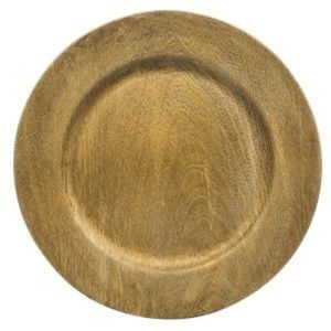 Handcrafted Acacia Wood Charger Plate 13 inch Round Wooden <b>Dinner</b> Plate Bulk Eco-Friendly Rustic Serving <b>Tray</b> for Hotel Wedding - Product Image 5