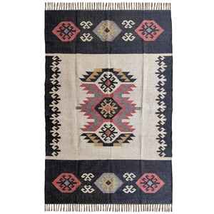 Alfombra Rústica de Estilo Campestre, Tejida a Mano, de Yute y Lana, para Sala de Estar, Dormitorio y Estudio - Product Image 2