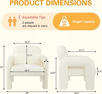Chaise de canapé simple moderne blanc fauteuils moelleux confortables pour la lecture de loisirs pour le salon chambres bureau