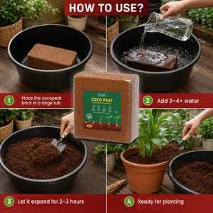 Bulk Wholesale 5kg Low EC Washed Eco-Friendly Cocopeat <b>Block</b> 100% Organic Substrate PH 5.2-6.8 for Hydroponics Greenhouse - Product Image 6
