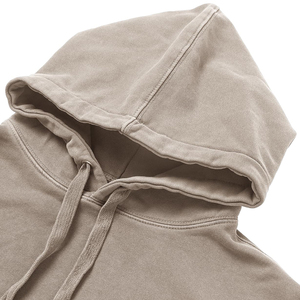 Sweats à capuche délavés à l'acide à séchage rapide et respirants, personnalisables avec impression, en mélange de coton de haute qualité pour hommes - Product Image 4