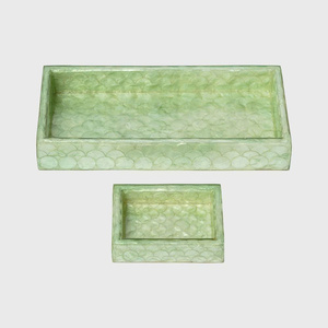Juego de bandejas de baño de alta calidad en color pastel, hechas a mano, de madera MDF personalizada en 2 tamaños, venta directa al por mayor desde Vietnam. - Product Image 3