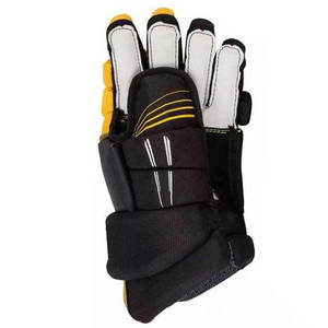ถุงมือฮอกกี้น้ำแข็งระดับมืออาชีพ HI-GLOW SPORTS INTERNATIONAL หนังผสมคาร์บอนไฟเบอร์ ปิดแบบสแนป ปรับขนาดได้ - Product Image 4