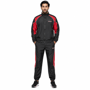 Chaqueta Deportiva Cortavientos Personalizada para Hombre, Material Resistente al Viento, Chaqueta con Cierre Completo, Pantalones con Cintura Elástica, Ligera, Cómoda y Deportiva - Product Image 1