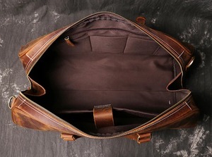 Bolso Bandolera de Cuero Genuino Unisex, Estilo Vintage, con Cierre, de Gran Capacidad, Moderno, para Viajes, de Lujo - Product Image 3