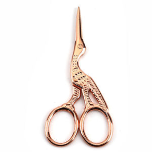 Small <b>Vintage</b> Durable Stainless Steel <b>Vintage</b> Classic Embroidery Scissors Nail Art Stork Bird Scissors - Product Image 4