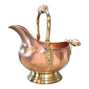 Cubo de carbón de cobre hecho a mano para decoración de chimenea Estilo Vintage perfecto para el accesorio de calefacción interior tradicional del hogar - Product Image 6