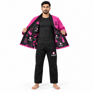 Kimono de Jiu-Jitsu Unisexe Haut de Gamme en Tissu Perlé 140g, Coton Pré-rétréci Anti-bactérien, Vente en Gros, Logo Personnalisé, Entraînement - Product Image 4