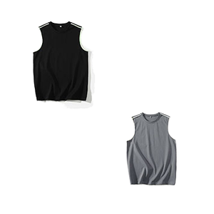 Vente en gros personnalisation 100% coton unisexe débardeur respirant sans manches blanc entraînement pour Gym débardeur - Product Image 1