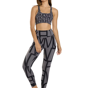 Leggings de yoga à taille haute en tricot uni, pantalon de fitness long, vêtements de sport sans couture pour femmes - Product Image 1