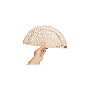Abanico Plegable de Madera, Elegante Diseño Vintage Tallado, Regalo de Alta Calidad para Mujeres, Bodas, San Valentín - Product Image 1