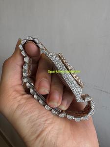 Reloj Mecánico con Diamantes Moissanite VVS, Reloj Analógico Automático con Incrustaciones de Diamantes para Hombre, Joyería Hip Hop para Raperos - Product Image 4