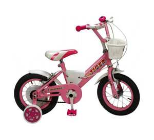 Bicicleta Infantil Tiger de Acero de Alta Calidad para Niñas de 3 a 9 Años, Color Rosa, con Ruedas de Apoyo - Product Image 2