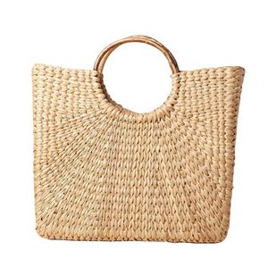 Sac fourre-tout en paille naturelle fait main, sac de plage d'été, vente en gros, écologique, durable, léger, tailles personnalisées 2026 - Product Image 5