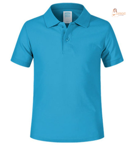 Vêtements à manches courtes pour enfants, chemise de marque, uniforme scolaire uni pour garçons et filles de maternelle, vêtements décontractés tricotés - Product Image 1