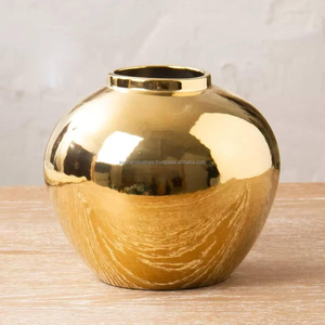Design Gold Color <b>Metal</b> Vase <b>Small</b> Flower Vase for Wedding <b>Table</b> Centerpiece Decorations Home Decor by Azora Industries - Product Image 1