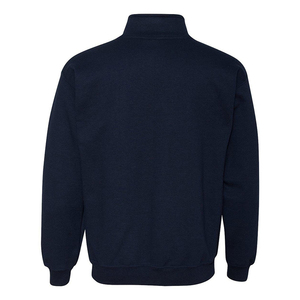 Sudadera Azul Marino para Hombre en Tela de Algodón con Forro Polar, Cuello y Mangas Personalizados con Cuello Alto 1/4, Modelo AI-SS-015 - Product Image 2