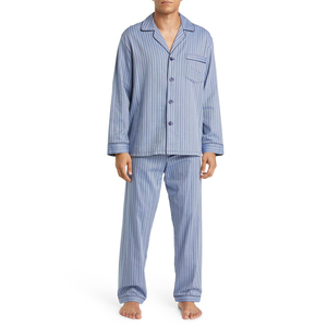 Ensemble de vêtements de nuit pour homme, vêtements de détente doux, pantalon à manches longues, cardigan, pyjama, ensemble de nuit imprimé, taille plus, ensemble de vêtements de nuit tendance - Product Image 1