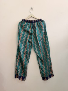 Boho Vintage <b>Silk</b> Straight Pants Hippie Style Eco-Friendly Breathable <b>Trouser</b> for <b>Women</b> - Product Image 1