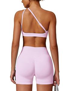 Conjunto de Shorts y Sujetador Deportivo de Compresión para Mujer, Personalizado al por Mayor, con Logotipo Frontal, Cintura Elástica, Ropa Deportiva sin Costuras para Yoga - Product Image 5