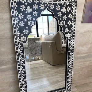Modern Style Unique Home Decor Bone Inlay Wall <b>Mirror</b> From India - Product Image 1