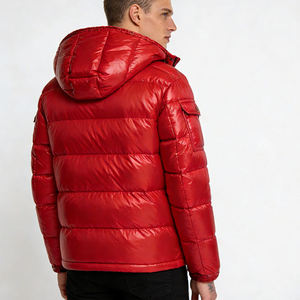 Fighting Ant Wholesale Fashion White Duck Down Feather Shiny <b>Bubble</b> <b>Coats</b> Hooded Men's <b>Bubble</b> Jacket Custom logo Puffer Jackets - Product Image 2