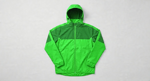Veste à capuche pour homme, rouge marine, couleur contrastée, manches longues, fermeture éclair, imperméable, polyester, coupe classique, toutes saisons - Product Image 5