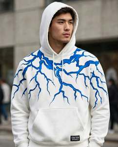 เสื้อคลุมโอเวอร์ไซส์สำหรับผู้หญิง ยี่ห้อ ONE TEN Apparels ผ้าคอตตอนผสม ระบายอากาศได้ดี เหมาะสำหรับฤดูใบไม้ร่วง/ฤดูหนาว มีฮู้ด แต่งระบาย พิมพ์ลายตัวอักษรพองด้านหน้า - Product Image 4