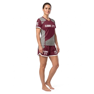 Conjunto Deportivo para Mujer, Camiseta de Fútbol con Cuello en V y Manga Corta, Diseño Personalizado, Corte Regular, Ropa de Equipo - Product Image 1