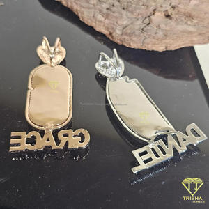 Pendentif personnalisé de luxe avec initiale « G » et anneau en forme de cœur, diamant cultivé en laboratoire, chaîne en corde, collier hip-hop pour homme - Product Image 6